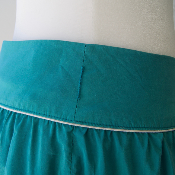 Elle A-Line Skirt - Blue with White Embroidery - Picture 5 of 8